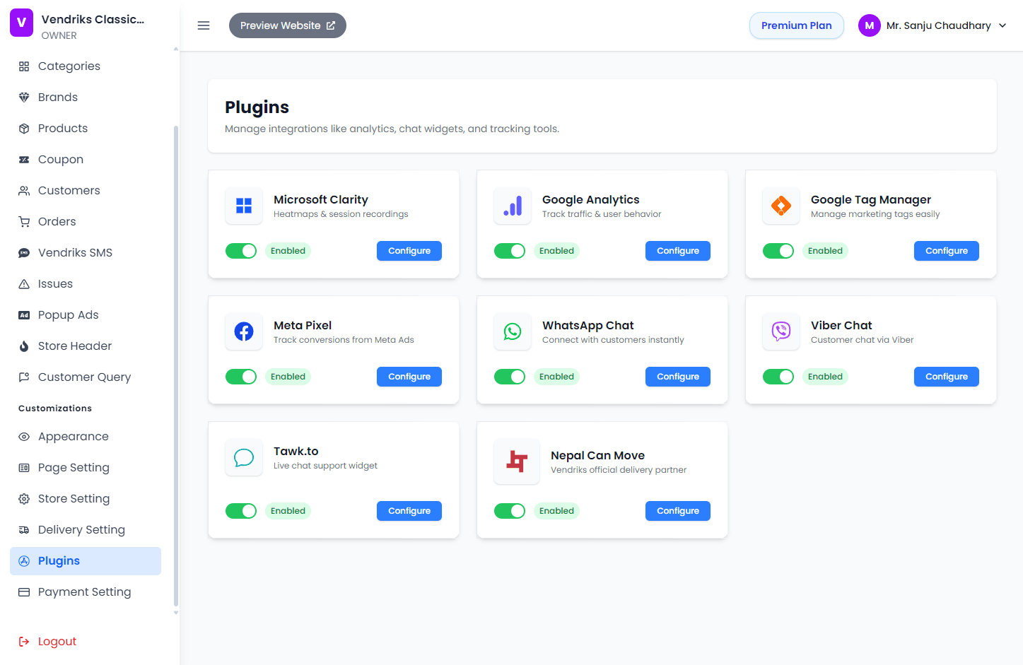 Vendriks CMS Plugins
